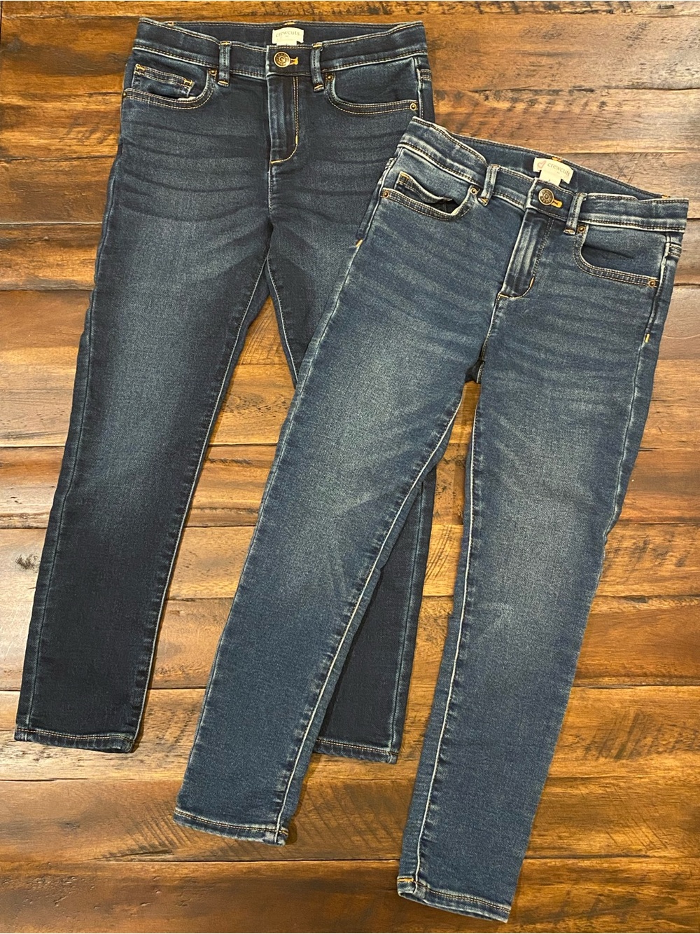 Crewcuts Girls Skinny Jeans - Dark Blue & Medium Blue Washes